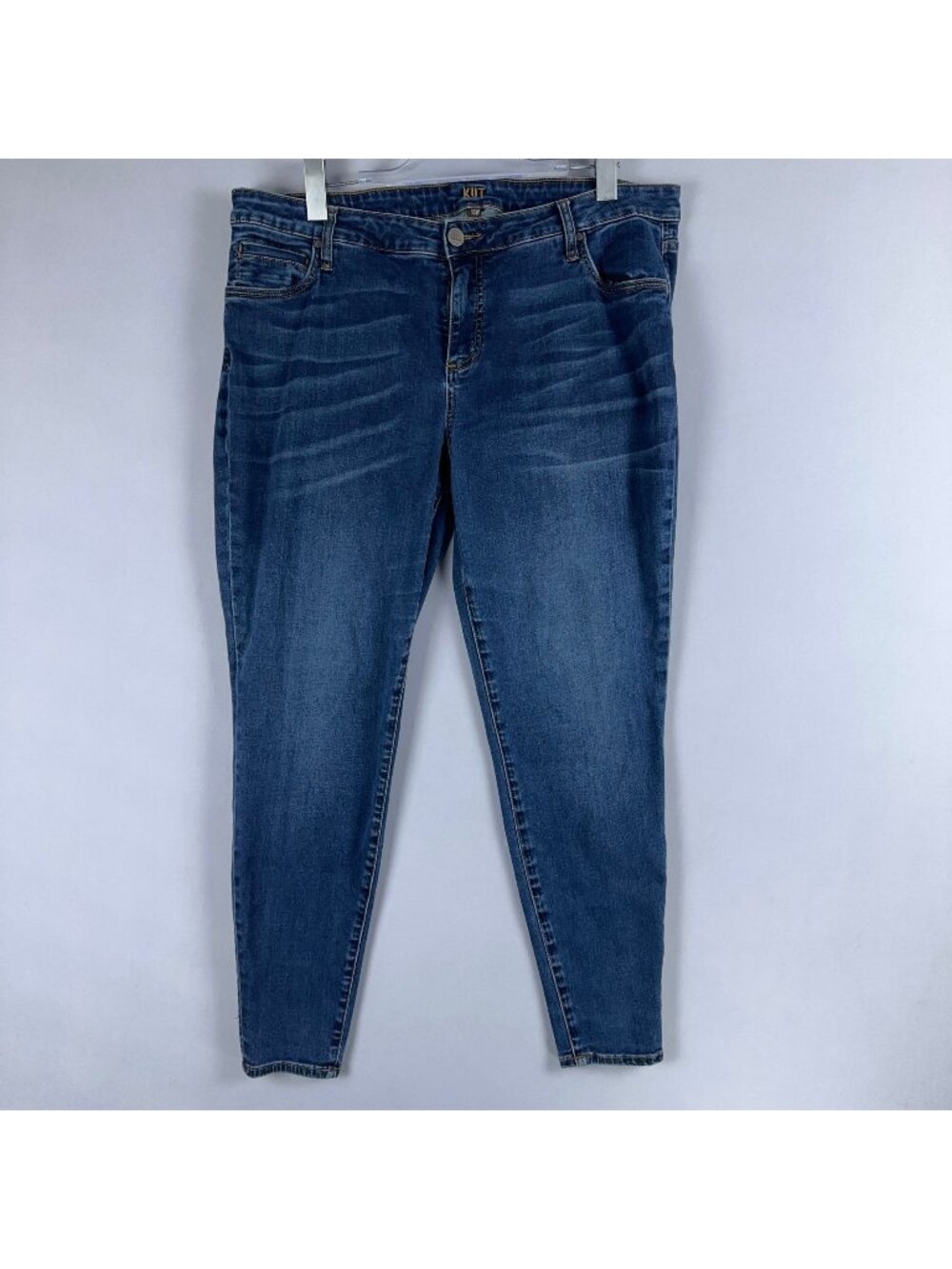 Kut from the Kloth Jeans Plus Size 16W Toothpick Skinny Blue Medium Wash Stretch